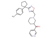 [1-({3-[1-(4-methylphenyl)cyclopentyl]-1,2,4-oxadiazol-5-yl}methyl)-3-piperidinyl](3-pyridinyl)methanone