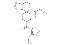 1'-[(4-ethyl-1,2,3-thiadiazol-5-yl)carbonyl]-5-propionyl-1,5,6,7-tetrahydrospiro[imidazo[4,5-c]pyridine-4,4'-piperidine]