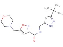 N-[(3-tert-butyl-1H-pyrazol-5-yl)methyl]-5-(morpholin-4-ylmethyl)isoxazole-3-carboxamide