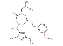 4-[(3-ethyl-1-methyl-1H-pyrazol-5-yl)carbonyl]-1-isobutyl-6-[(3-methoxybenzyl)oxy]-1,4-diazepan-2-one