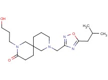 2-(3-hydroxypropyl)-8-[(5-isobutyl-1,2,4-oxadiazol-3-yl)methyl]-2,8-diazaspiro[5.5]undecan-3-one