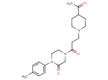 1-{3-[4-(4-methylphenyl)-3-oxo-1-piperazinyl]-3-oxopropyl}-4-piperidinecarboxamide