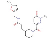 N-[(5-methyl-2-furyl)methyl]-3-{1-[(1-methyl-6-oxo-1,6-dihydropyridazin-3-yl)carbonyl]piperidin-3-yl}propanamide