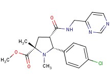 methyl (2S*,4S*,5R*)-5-(4-chlorophenyl)-1,2-dimethyl-4-{[(4-pyrimidinylmethyl)amino]carbonyl}-2-pyrrolidinecarboxylate