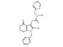 2-(1-benzyl-2-methyl-4-oxo-4,5,6,7-tetrahydro-1H-indol-3-yl)-N-methyl-N-(2-pyrazinylmethyl)acetamide
