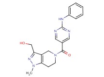 {5-[(2-anilino-5-pyrimidinyl)carbonyl]-1-methyl-4,5,6,7-tetrahydro-1H-pyrazolo[4,3-c]pyridin-3-yl}methanol