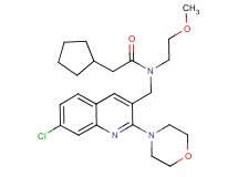 N-{[7-chloro-2-(4-morpholinyl)-3-quinolinyl]methyl}-2-cyclopentyl-N-(2-methoxyethyl)acetamide