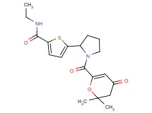 5-{1-[(2,2-dimethyl-4-oxo-3,4-dihydro-2H-pyran-6-yl)carbonyl]-2-pyrrolidinyl}-N-ethyl-2-thiophenecarboxamide