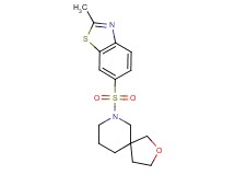 7-[(2-methyl-1,3-benzothiazol-6-yl)sulfonyl]-2-oxa-7-azaspiro[4.5]decane