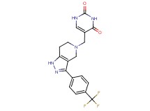 5-({3-[4-(trifluoromethyl)phenyl]-1,4,6,7-tetrahydro-5H-pyrazolo[4,3-c]pyridin-5-yl}methyl)pyrimidine-2,4(1H,3H)-dione
