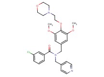 3-chloro-N-{3,5-dimethoxy-4-[2-(4-morpholinyl)ethoxy]benzyl}-N-(4-pyridinylmethyl)benzamide