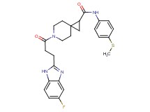 6-[3-(5-fluoro-1H-benzimidazol-2-yl)propanoyl]-N-[4-(methylthio)phenyl]-6-azaspiro[2.5]octane-1-carboxamide