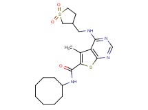 N-cyclooctyl-4-{[(1,1-dioxidotetrahydro-3-thienyl)methyl]amino}-5-methylthieno[2,3-d]pyrimidine-6-carboxamide