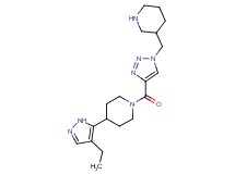 4-(4-ethyl-1H-pyrazol-5-yl)-1-{[1-(piperidin-3-ylmethyl)-1H-1,2,3-triazol-4-yl]carbonyl}piperidine