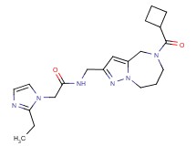 N-{[5-(cyclobutylcarbonyl)-5,6,7,8-tetrahydro-4H-pyrazolo[1,5-a][1,4]diazepin-2-yl]methyl}-2-(2-ethyl-1H-imidazol-1-yl)acetamide