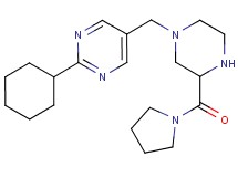 2-cyclohexyl-5-{[3-(1-pyrrolidinylcarbonyl)-1-piperazinyl]methyl}pyrimidine