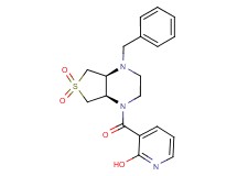 3-{[(4aS*,7aR*)-4-benzyl-6,6-dioxidohexahydrothieno[3,4-b]pyrazin-1(2H)-yl]carbonyl}-2-pyridinol