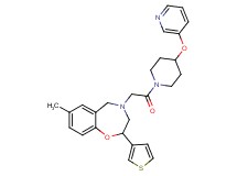 7-methyl-4-{2-oxo-2-[4-(3-pyridinyloxy)-1-piperidinyl]ethyl}-2-(3-thienyl)-2,3,4,5-tetrahydro-1,4-benzoxazepine