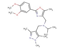 N-{[2-(3,4-dimethoxyphenyl)-5-methyl-1,3-oxazol-4-yl]methyl}-N-[(1,3,5-trimethyl-1H-pyrazol-4-yl)methyl]-2-propanamine