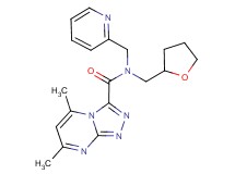 5,7-dimethyl-N-(pyridin-2-ylmethyl)-N-(tetrahydrofuran-2-ylmethyl)[1,2,4]triazolo[4,3-a]pyrimidine-3-carboxamide