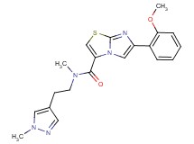 6-(2-methoxyphenyl)-N-methyl-N-[2-(1-methyl-1H-pyrazol-4-yl)ethyl]imidazo[2,1-b][1,3]thiazole-3-carboxamide