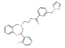 N-{2-[2-(2-fluorophenyl)-2,3-dihydro-1,4-benzoxazepin-4(5H)-yl]ethyl}-3-(1H-pyrazol-1-ylmethyl)benzamide