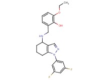 2-({[1-(3,5-difluorophenyl)-4,5,6,7-tetrahydro-1H-indazol-4-yl]amino}methyl)-6-ethoxyphenol