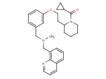 (3-{2-[1-(cyclopropylcarbonyl)-2-piperidinyl]ethoxy}benzyl)methyl(8-quinolinylmethyl)amine
