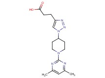 3-{1-[1-(4,6-dimethyl-2-pyrimidinyl)-4-piperidinyl]-1H-1,2,3-triazol-4-yl}propanoic acid trifluoroacetate