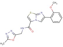 6-(2-methoxyphenyl)-N-[(5-methyl-1,3,4-oxadiazol-2-yl)methyl]imidazo[2,1-b][1,3]thiazole-3-carboxamide