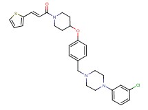 1-(3-chlorophenyl)-4-[4-({1-[(2E)-3-(2-thienyl)-2-propenoyl]-4-piperidinyl}oxy)benzyl]piperazine