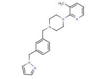 1-(3-methylpyridin-2-yl)-4-[3-(1H-pyrazol-1-ylmethyl)benzyl]piperazine