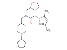 N-[(1-cyclopentyl-4-piperidinyl)methyl]-2-(3,5-dimethyl-1H-pyrazol-1-yl)-N-(tetrahydro-2-furanylmethyl)acetamide