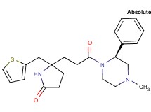 5-{3-[(2S)-4-methyl-2-phenyl-1-piperazinyl]-3-oxopropyl}-5-(2-thienylmethyl)-2-pyrrolidinone