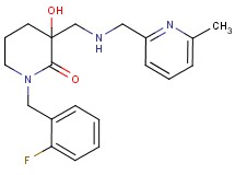 1-(2-fluorobenzyl)-3-hydroxy-3-({[(6-methyl-2-pyridinyl)methyl]amino}methyl)-2-piperidinone