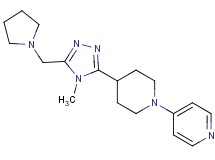 4-{4-[4-methyl-5-(pyrrolidin-1-ylmethyl)-4H-1,2,4-triazol-3-yl]piperidin-1-yl}pyridine