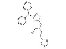 N-{[3-(diphenylmethyl)-1,2,4-oxadiazol-5-yl]methyl}-N-ethyl-2-(1H-pyrazol-1-yl)ethanamine