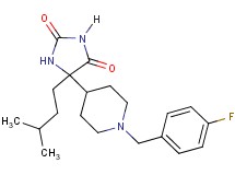 5-[1-(4-fluorobenzyl)-4-piperidinyl]-5-(3-methylbutyl)-2,4-imidazolidinedione