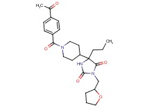 5-[1-(4-acetylbenzoyl)-4-piperidinyl]-5-propyl-3-(tetrahydro-2-furanylmethyl)-2,4-imidazolidinedione