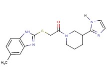 2-({2-[3-(1H-imidazol-2-yl)-1-piperidinyl]-2-oxoethyl}thio)-5-methyl-1H-benzimidazole