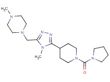 1-methyl-4-({4-methyl-5-[1-(pyrrolidin-1-ylcarbonyl)piperidin-4-yl]-4H-1,2,4-triazol-3-yl}methyl)piperazine