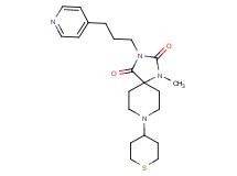 1-methyl-3-[3-(4-pyridinyl)propyl]-8-(tetrahydro-2H-thiopyran-4-yl)-1,3,8-triazaspiro[4.5]decane-2,4-dione