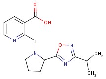 2-{[2-(3-isopropyl-1,2,4-oxadiazol-5-yl)pyrrolidin-1-yl]methyl}nicotinic acid