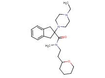 2-(4-ethyl-1-piperazinyl)-N-methyl-N-[2-(tetrahydro-2H-pyran-2-yl)ethyl]-2-indanecarboxamide