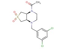 (4aR*,7aS*)-1-acetyl-4-(3,5-dichlorobenzyl)octahydrothieno[3,4-b]pyrazine 6,6-dioxide