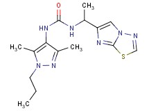 N-(3,5-dimethyl-1-propyl-1H-pyrazol-4-yl)-N'-(1-imidazo[2,1-b][1,3,4]thiadiazol-6-ylethyl)urea