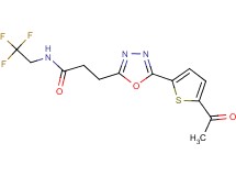 3-[5-(5-acetyl-2-thienyl)-1,3,4-oxadiazol-2-yl]-N-(2,2,2-trifluoroethyl)propanamide