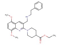 ethyl 1-(5,8-dimethoxy-3-{[(2-phenylethyl)amino]methyl}-2-quinolinyl)-4-piperidinecarboxylate