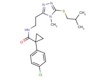 1-(4-chlorophenyl)-N-{2-[5-(isobutylthio)-4-methyl-4H-1,2,4-triazol-3-yl]ethyl}cyclopropanecarboxamide