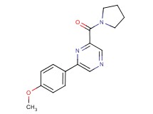 2-(4-methoxyphenyl)-6-(pyrrolidin-1-ylcarbonyl)pyrazine